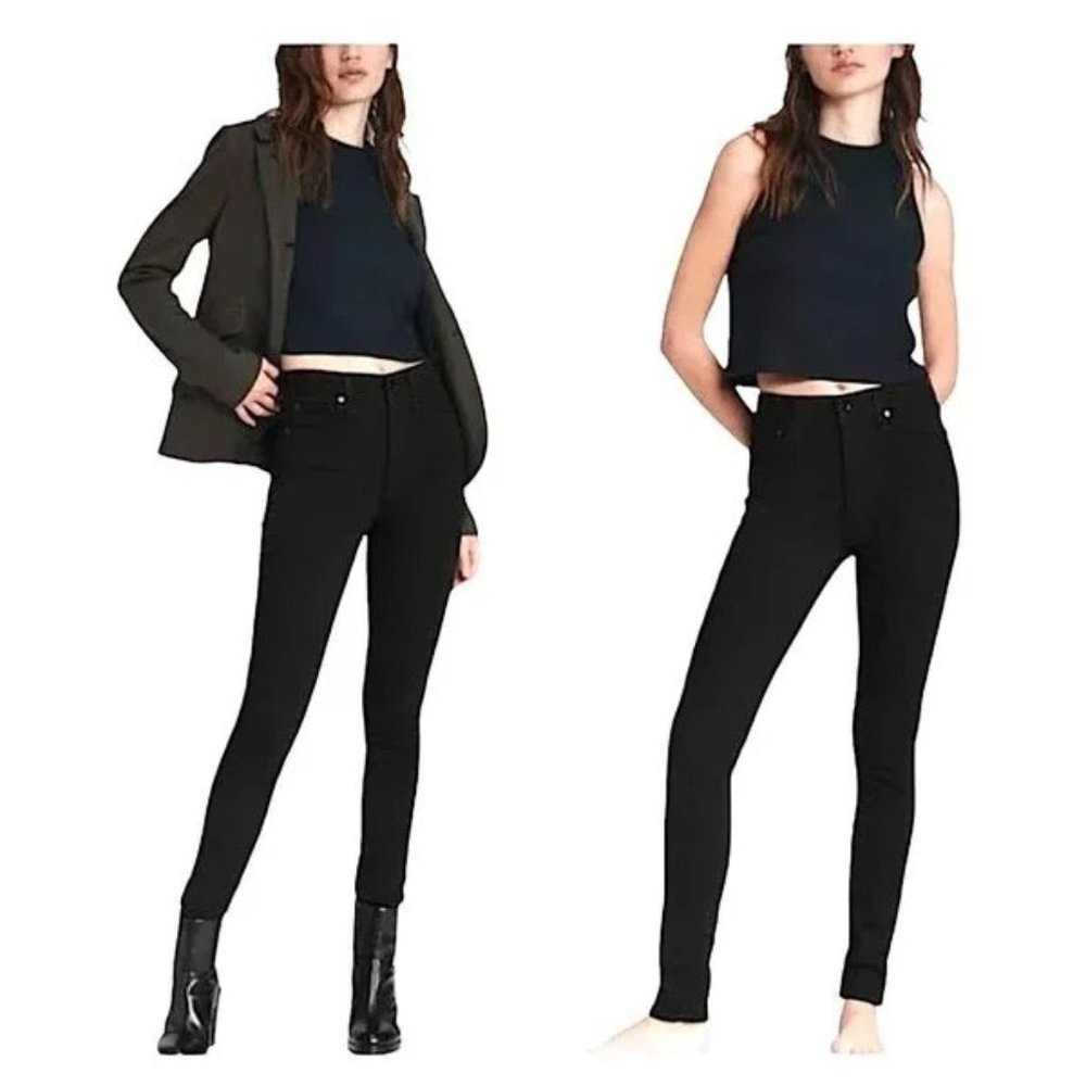 RAG & BONE Extra Slim Fit 1 Black Denim Skinny Jeans